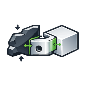 Illustration vectorielle montrant l’adaptation d’une pièce numérique sur une géométrie existante irrégulière pour la fabrication et la construction.