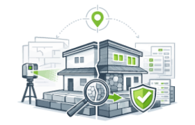 Illustration représentant l’analyse technique d’un bâtiment existant à l’aide du scan 3D et du BIM afin de produire des données fiables et exploitables.