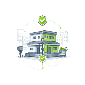 Illustration représentant un changement de destination d’un bâtiment existant rendu possible grâce à une étude fiable et documentée de l’existant.