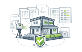 Illustration représentant des livrables fiables et exploitables issus de l’analyse du bâtiment existant grâce au scan 3D et au BIM.