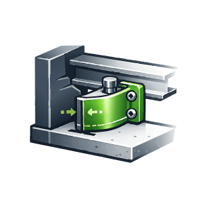 Illustration vectorielle montrant une pièce fabriquée sur mesure et intégrée avec précision dans un contexte réel de construction.