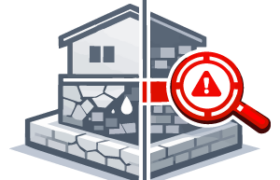 Icône représentant des pathologies du bâtiment invisibles à l’œil nu, révélées grâce à une analyse technique et des données fiables en ingénierie et BIM