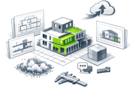 Production de livrables exploitables après relevé scanner 3D : nuage de points, plans, coupes, élévations et maquette BIM