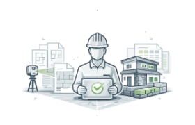 Illustration représentant un interlocuteur technique unique assurant l’analyse du bâtiment existant, le pilotage des données et la validation des décisions techniques.