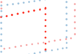 Illustration des dérives cumulées lors du recalage des stations de nuage de points, montrant l’accumulation progressive d’erreurs.