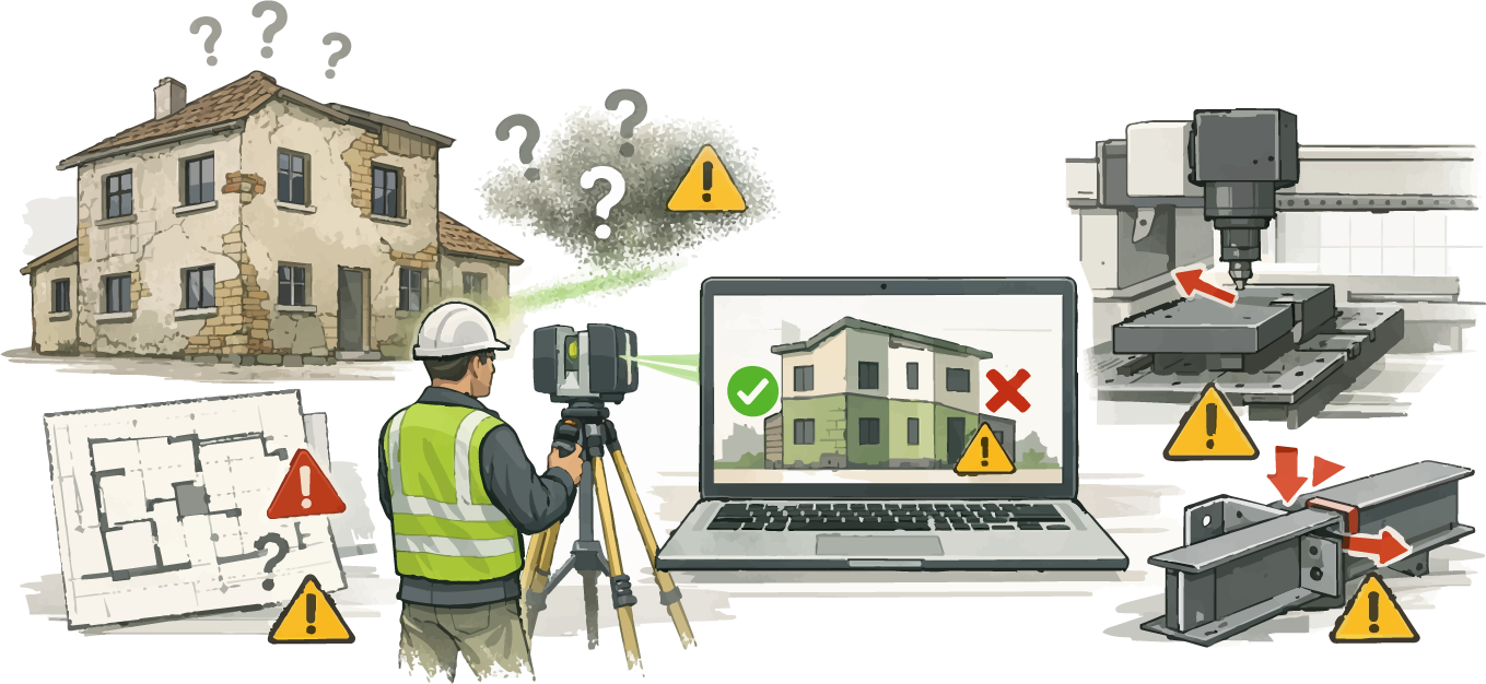 Écarts entre la conception numérique et la réalité terrain lors d’un projet sur bâtiment existant