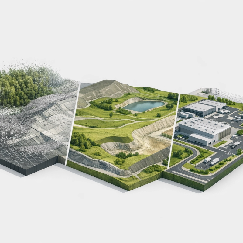 Modélisation du terrain existant à partir de données de relevé de masse pour un projet BIM